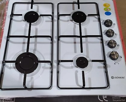 Grünberg S2410 EB Emaye Doğalgazlı Set Üstü Beyaz Ocak