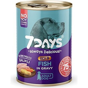 7Days Always Delicious Balıklı Yetişkin Yaş Köpek Maması 415 gr