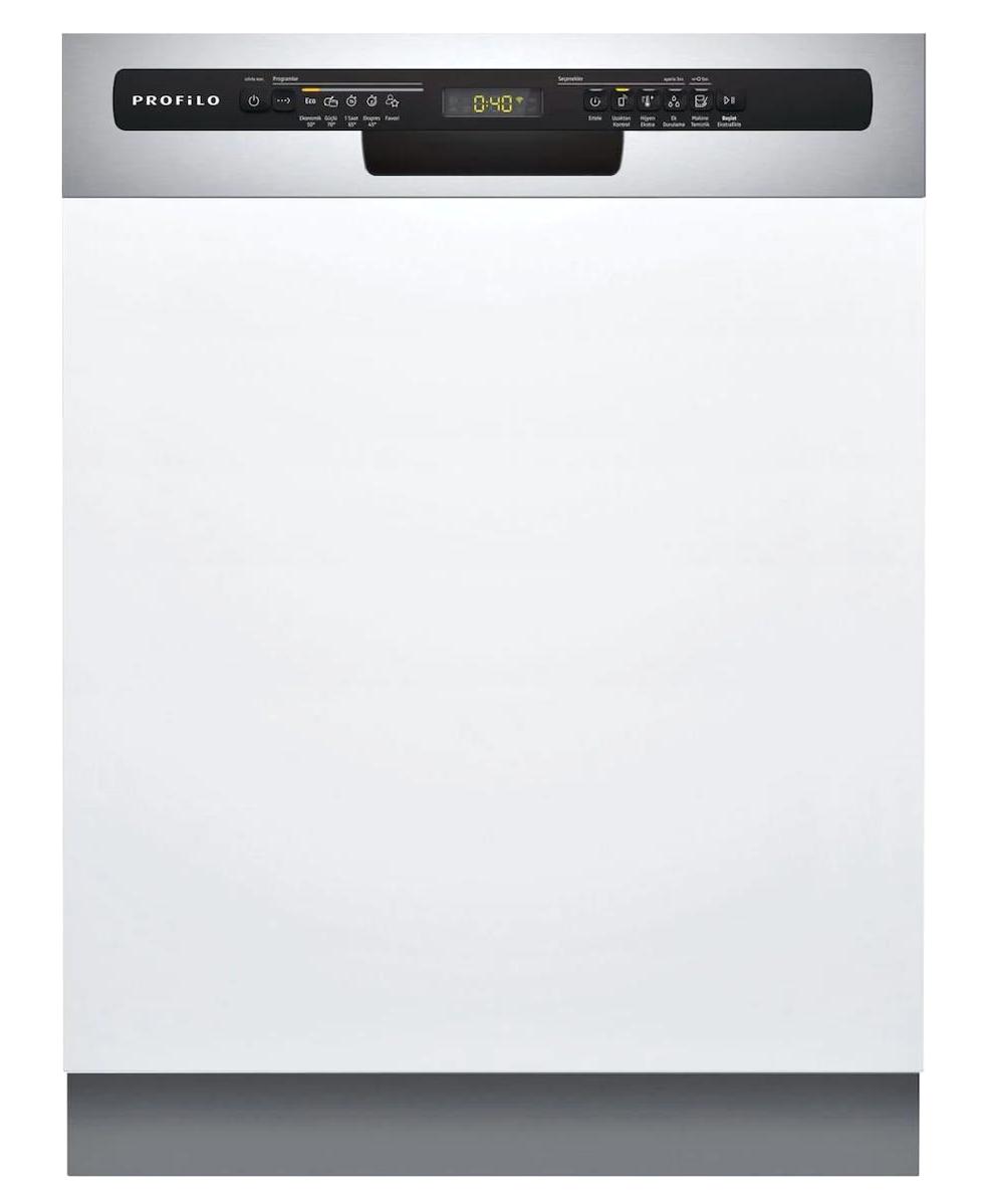 Profilo BMA4451E3 5 Programlı D Enerji Sınıfı 13 Kişilik 2 Çekmeceli Wi-Fi İnox Bulaşık Makinesi