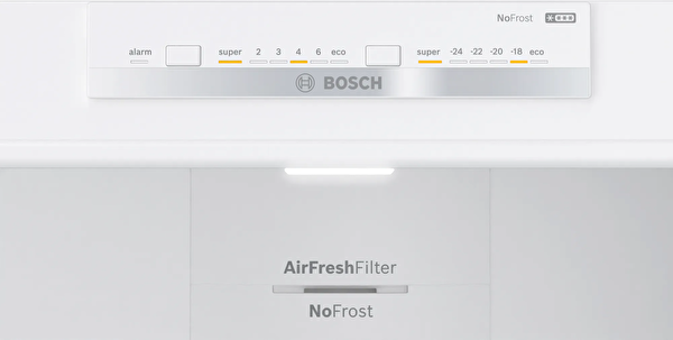 Bosch KGN55VWE0N Çift Kapılı No Frost E Enerji Sınıfı 483 lt Beyaz Kombi Tipi Buzdolabı