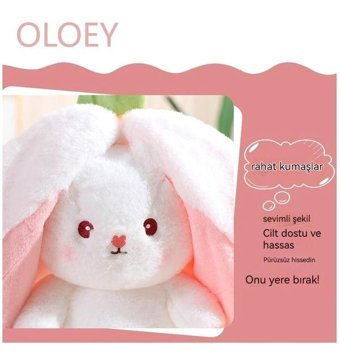 Alibee Oloey Sevimli Dönüşüm Meyve Tavşan 35 cm Peluş Oyuncak