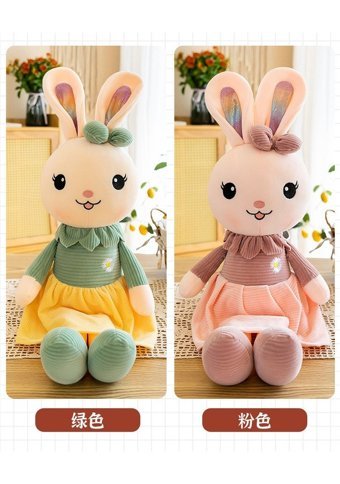 Carrier Pembe Taşıyıcı Boyunda Manny Tavşan Bebek 85 cm Peluş Oyuncak