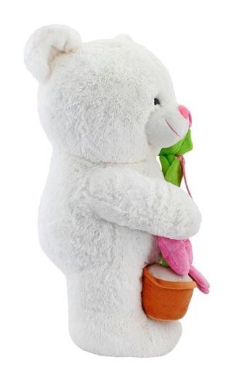 Neco Plush Çiçekli Saksı Tutan Ayı 55 cm Peluş Oyuncak