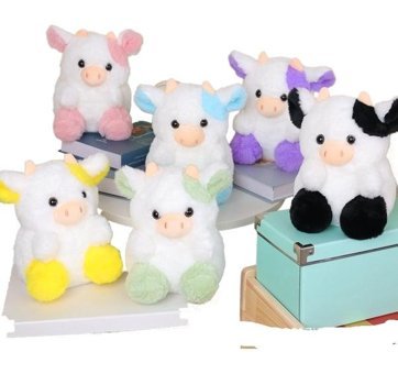 Jzcat Sevimli Inek Siyah 20 cm Peluş Oyuncak