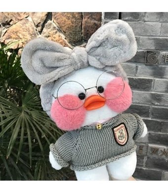 Luckystars Lalafanfan Cafe Mimi Sevimli Ördek 30 cm Peluş Oyuncak