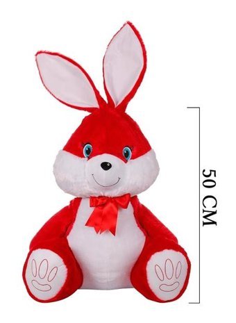 Selay Oyuncak Kırmızı Tavşan 50 cm Peluş Oyuncak