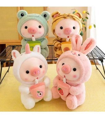 Alibee Beyaz Kawaii Bubble Teddy 25 cm Peluş Oyuncak