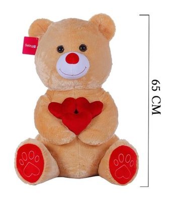 Selay Oyuncak Kalpli Ayı Oyuncak Kahverengi 65 cm Peluş Oyuncak