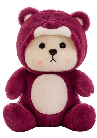 Alibee Bai Jiaying Transform Çilek Nana Ayı 65 cm Peluş Oyuncak