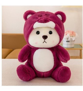Alibee Bai Jiaying Transform Çilek Nana Ayı 65 cm Peluş Oyuncak