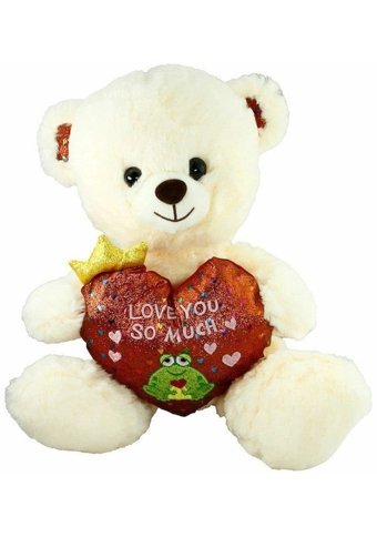 Vardem Oyuncak Kalpli Ayı Love You 30 cm Peluş Oyuncak