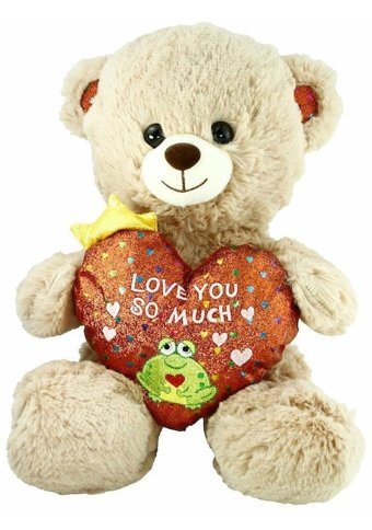 Vardem Oyuncak Kalpli Ayı Love You 30 cm Peluş Oyuncak