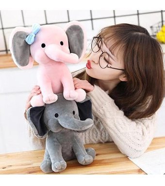 Magideal Suntek Güzel Fil Bebek Doldurulmuş Hayvan 9.8 inç Peluş Oyuncak