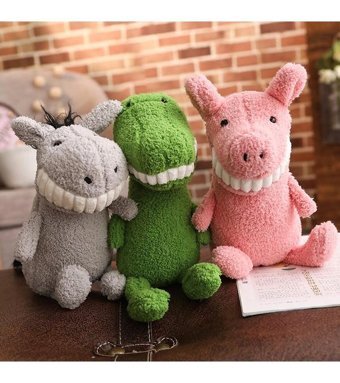 Jzcat Büyük Diş Bebek Eşek Peluş Oyuncak
