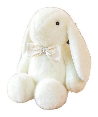 Jzcat Sevimli Taşınabilir Tavşan Peluş Oyuncak 35 cm Beyaz