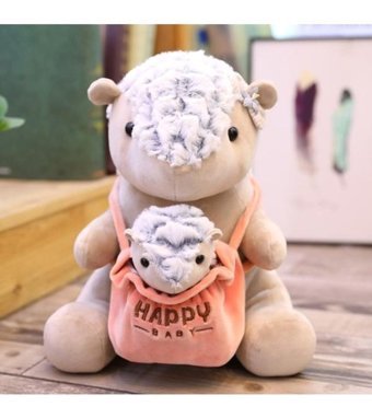 Worryfreeshopping Yüksek Kaliteli Oturan Anne Ve Bebek Peluş Oyuncak