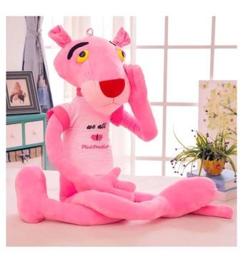 Yk Store Elbiseli Sevimli Pembe Panter Oyun 60 cm Peluş Oyuncak