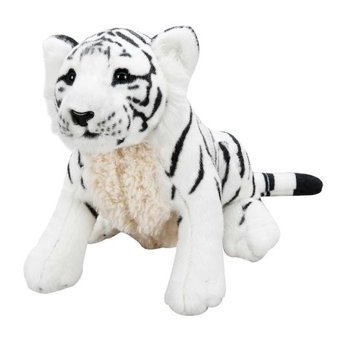 Sunman Puffy Friends Yavru Beyaz Kaplan 45 cm Peluş Oyuncak