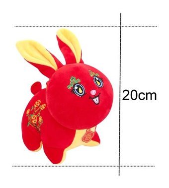 Magideal Suntek Sevimli Tavşan Yıl Maskot Bebek Kısa Peluş Oyuncak