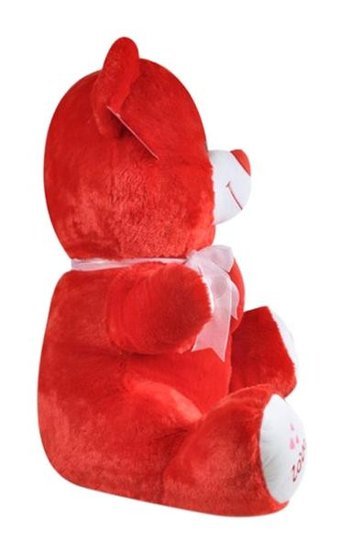 Selay Oyuncak Kırmızı Tıkıl Ayı 57 cm Peluş Oyuncak