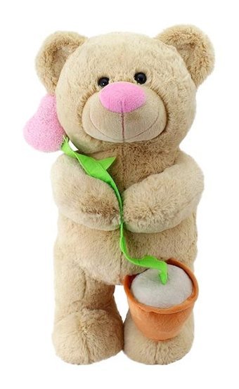 Neco Plush Kalp Çiçekli Ayı 55 cm Peluş Oyuncak