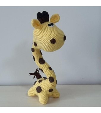 Nildamigurumi Sarı Örgü Zürafaa 30 cm Peluş Oyuncak