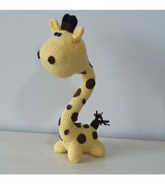 Nildamigurumi Sarı Örgü Zürafaa 30 cm Peluş Oyuncak