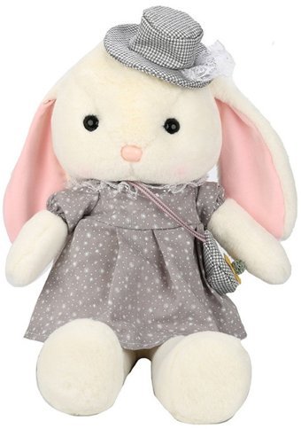 Carrier Gri Taşıyıcı Boyunda Coco Tavşan 37 cm Peluş Oyuncak