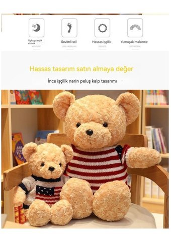 Alibee Oloey Kucaklı Ayı Bebek Peluş Oyuncak