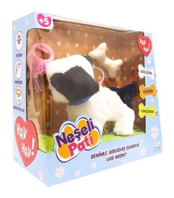 Mega Oyuncak Neşeli Patı Siyah Beyaz Peluş Oyuncak