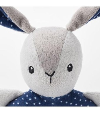 İkea Gulligast Çıngıraklı Minik Tavşanlı Oyuncak Gri Mavi 15 cm Peluş Oyuncak