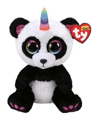 Ty Beanie Boos Paris Tek Boynuzlu Panda 24 cm Peluş Oyuncak