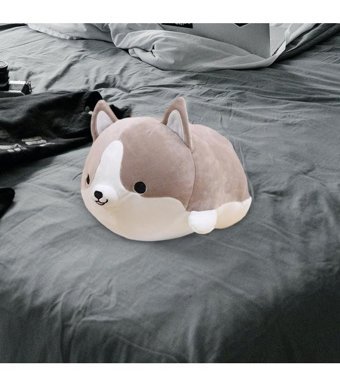 Magideal Suntek Doldurulmuş Corgi Köpek Peluş Oyuncak