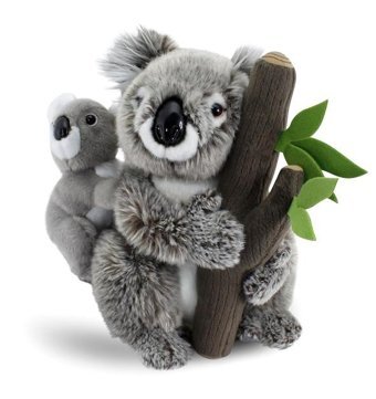 Animals Of The World Ağaçta Yavrulu Koala 26 cm Peluş Oyuncak
