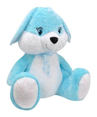 Selay Oyuncak Büyük Boy Tavşan Oyuncak Mavi 80 cm Peluş Oyuncak