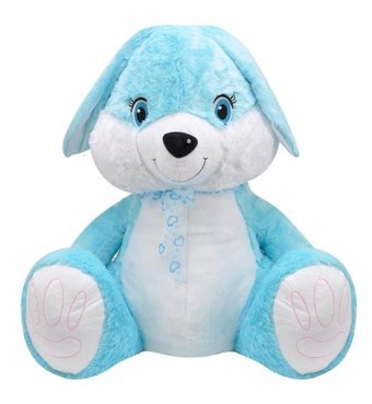 Selay Oyuncak Büyük Boy Tavşan Oyuncak Mavi 80 cm Peluş Oyuncak