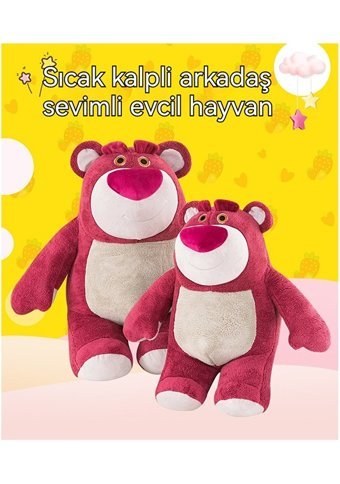 Yucama Sevimli Çilek Ayı Pembe Peluş Oyuncak