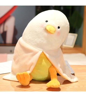 Forestbird Sarı Mango Duck Bez Bebek Meyve Çocuk Uyku Yastığı Peluş Oyuncak