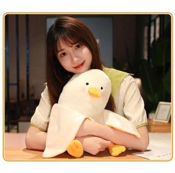 Forestbird Sarı Mango Duck Bez Bebek Meyve Çocuk Uyku Yastığı Peluş Oyuncak