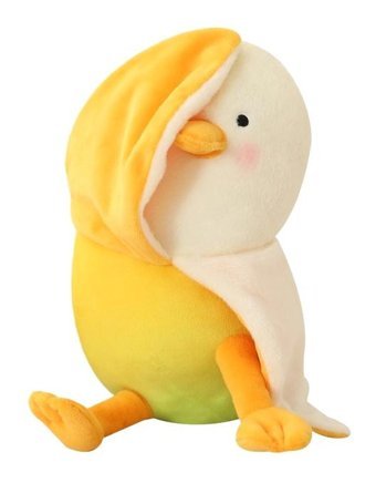 Forestbird Sarı Mango Duck Bez Bebek Meyve Çocuk Uyku Yastığı Peluş Oyuncak