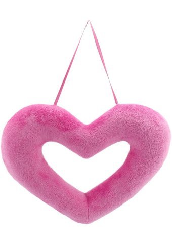 Neco Plush Plush Pembe Delikli Kalp Velboa 36 cm Peluş Oyuncak
