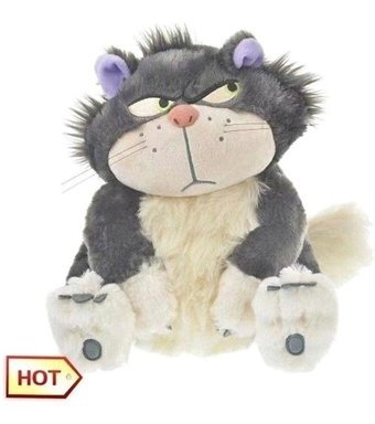 Yucama Açık Gri Disney Cinderella Lucifer Kedi 25 cm Peluş Oyuncak
