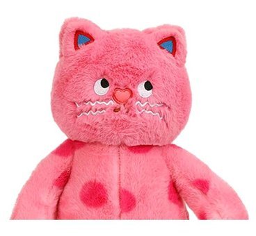 Magideal Pembe Puantiyeli Kedi Dolması Peluş Oyuncak