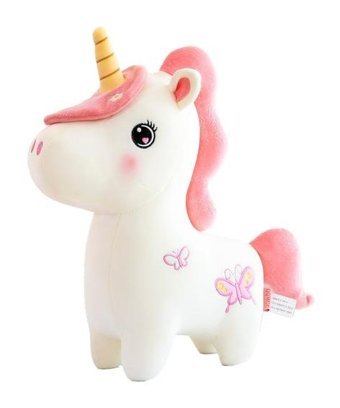 Jzcat Beyaz Unicorn Çocuk Bebek 25 cm Peluş Oyuncak