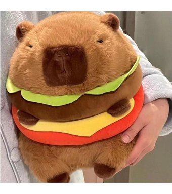 Magideal Suntek Hamburger Capybara Araba Peluş Oyuncak
