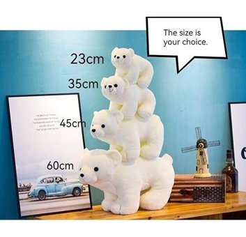 Bruigy Prodigy Toy Küçük Beyaz Ayı Peluş Oyuncak