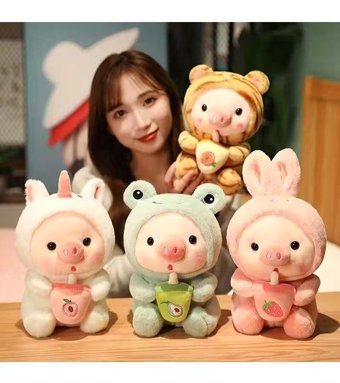 Alibee Yeşil Kawaii Bubble Teddy 25 cm Peluş Oyuncak