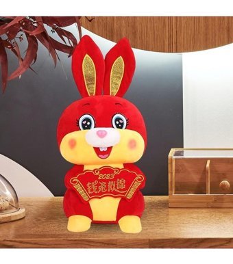 Magideal Suntek Çin Yeni Yılı Tavşan Peluş Oyuncak