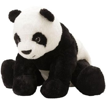 Hobiçeyiz Yumuşak Beyaz Siyah 30 cm Peluş Oyuncak