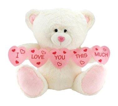 Neco Plush "I Love You Thıs Much" Kalpli Ayı 55 cm Peluş Oyuncak